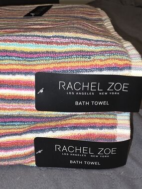 Rachel Zoe Multicolor Striped Bath Towel
